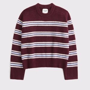 Abercrombie Striped Burgundy Sweater